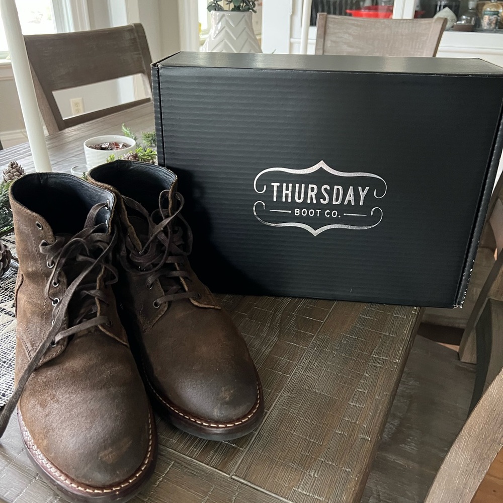 Worn once Mocha President Thursday Boots Sz 10.5